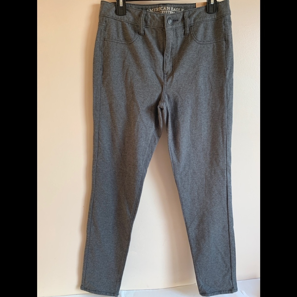 NWT American Eagle Super Stretch Gray Hi-Rise Jegging ~ 10 regular